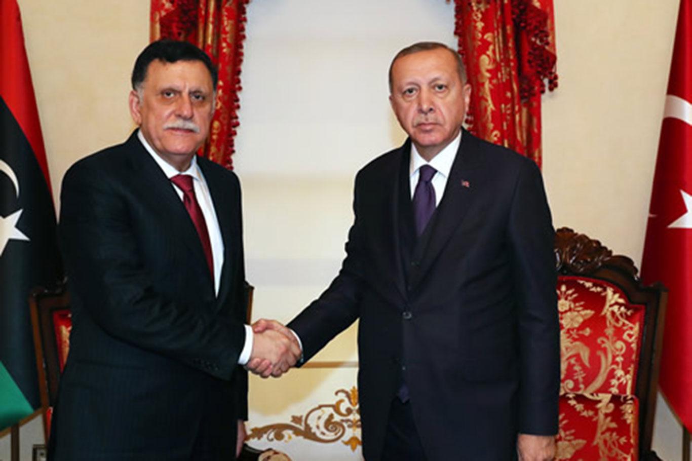 Cumhurbaşkanı Erdoğan, Sarraj ile görüştü